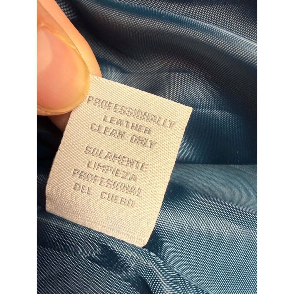 Vintage Dressbarn Teal Suede Leather Jacket - Size Large - Picture 7 of 10
